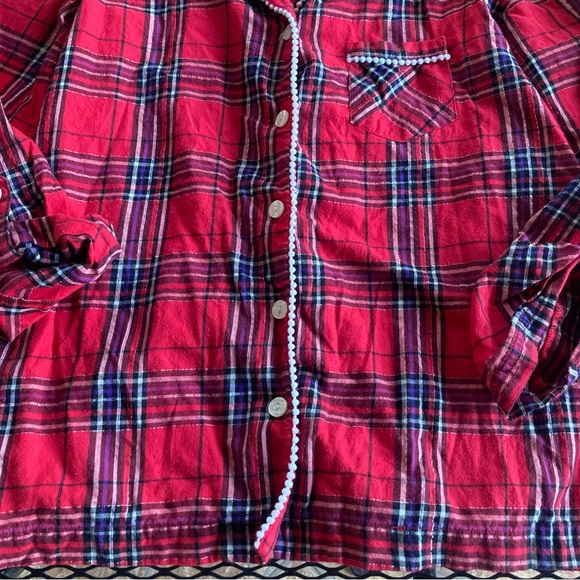Victoria's Secret Cotton Red Plaid Women's Pajama Set - Picture 4 of 9